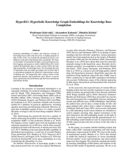 HyperKG: Hyperbolic Knowledge Graph Embeddings for Knowledge Base
  Completion