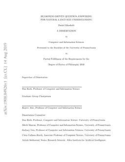 Reasoning-Driven Question-Answering for Natural Language Understanding