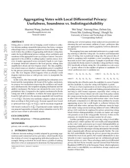 Aggregating Votes with Local Differential Privacy: Usefulness, Soundness
  vs. Indistinguishability