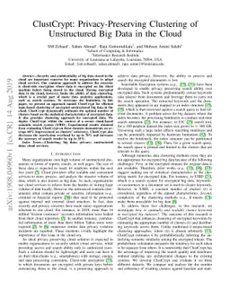 ClustCrypt: Privacy-Preserving Clustering of Unstructured Big Data in
  the Cloud