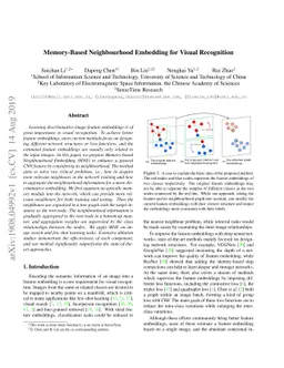 Memory-Based Neighbourhood Embedding for Visual Recognition