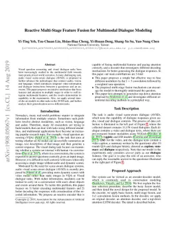 Reactive Multi-Stage Feature Fusion for Multimodal Dialogue Modeling