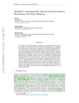 AdaGCN: Adaboosting Graph Convolutional Networks into Deep Models