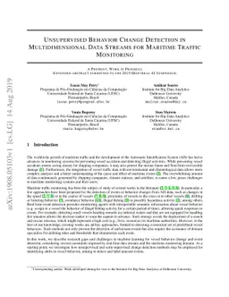 Unsupervised Behavior Change Detection in Multidimensional Data Streams
  for Maritime Traffic Monitoring