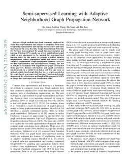 Semi-supervised Learning with Adaptive Neighborhood Graph Propagation
  Network