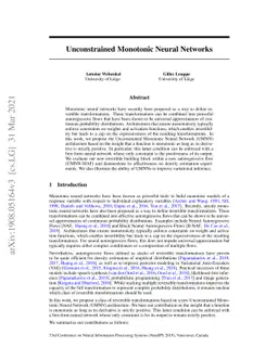 Unconstrained Monotonic Neural Networks