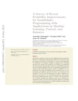 A Survey of Recent Scalability Improvements for Semidefinite Programming
  with Applications in Machine Learning, Control, and Robotics