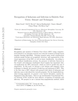 Recognition of Ischaemia and Infection in Diabetic Foot Ulcers: Dataset
  and Techniques