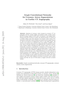 Graph Convolutional Networks for Coronary Artery Segmentation in Cardiac
  CT Angiography