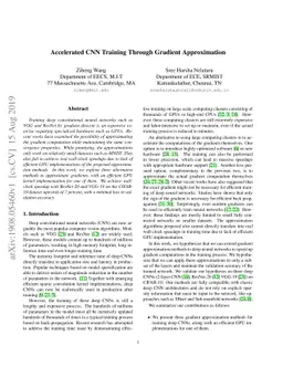 Accelerated CNN Training Through Gradient Approximation