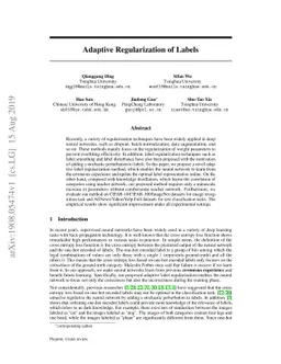 Adaptive Regularization of Labels