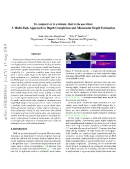 To complete or to estimate, that is the question: A Multi-Task Approach
  to Depth Completion and Monocular Depth Estimation
