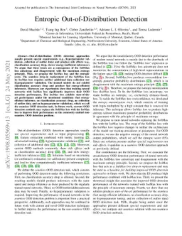 Entropic Out-of-Distribution Detection