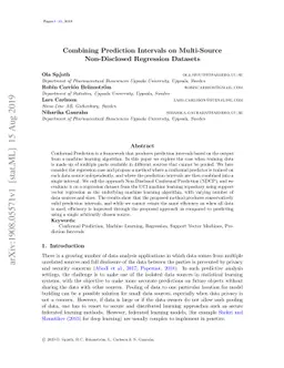 Combining Prediction Intervals on Multi-Source Non-Disclosed Regression
  Datasets