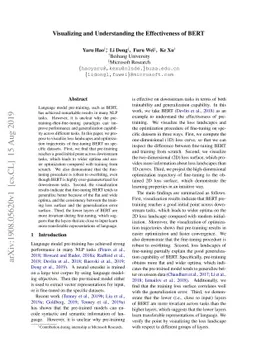 Visualizing and Understanding the Effectiveness of BERT