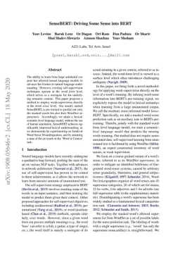 SenseBERT: Driving Some Sense into BERT