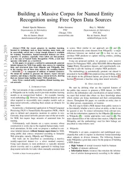 Building a Massive Corpus for Named Entity Recognition using Free Open
  Data Sources