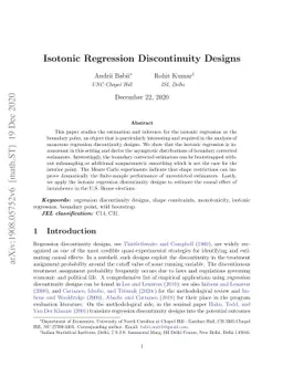 Isotonic Regression Discontinuity Designs