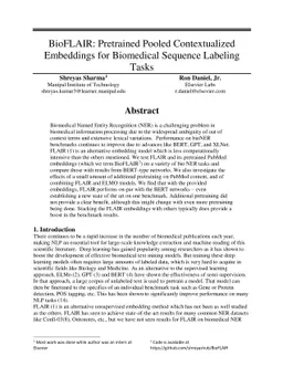 BioFLAIR: Pretrained Pooled Contextualized Embeddings for Biomedical
  Sequence Labeling Tasks