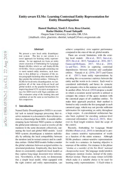 Entity-aware ELMo: Learning Contextual Entity Representation for Entity
  Disambiguation