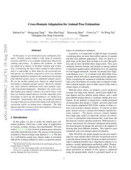 Cross-Domain Adaptation for Animal Pose Estimation