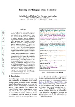 Reasoning Over Paragraph Effects in Situations
