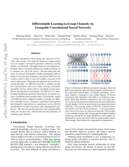 Differentiable Learning-to-Group Channels via Groupable Convolutional
  Neural Networks