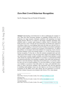 Zero-Shot Crowd Behavior Recognition