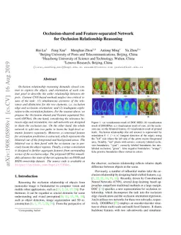Occlusion-shared and Feature-separated Network for Occlusion
  Relationship Reasoning