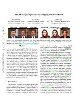 FSGAN: Subject Agnostic Face Swapping and Reenactment