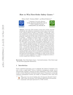 How to Win First-Order Safety Games