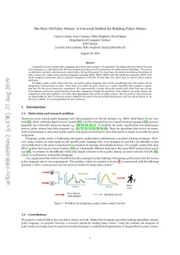 The Next 700 Policy Miners: A Universal Method for Building Policy
  Miners