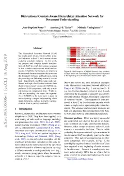 Bidirectional Context-Aware Hierarchical Attention Network for Document
  Understanding