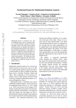 Variational Fusion for Multimodal Sentiment Analysis