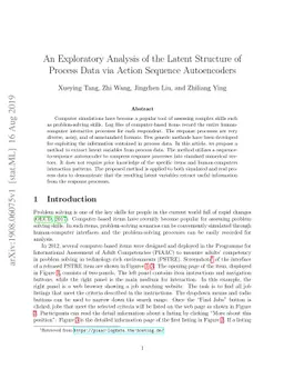 An Exploratory Analysis of the Latent Structure of Process Data via
  Action Sequence Autoencoder