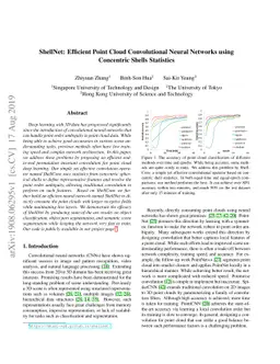 ShellNet: Efficient Point Cloud Convolutional Neural Networks using
  Concentric Shells Statistics