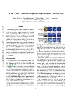 U-CAM: Visual Explanation using Uncertainty based Class Activation Maps