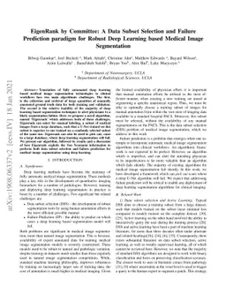 EigenRank by Committee: A Data Subset Selection and Failure Prediction
  paradigm for Robust Deep Learning based Medical Image Segmentation