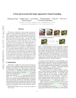 A Fast and Accurate One-Stage Approach to Visual Grounding