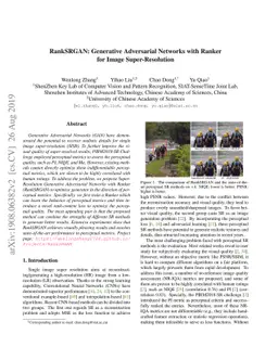 RankSRGAN: Generative Adversarial Networks with Ranker for Image
  Super-Resolution
