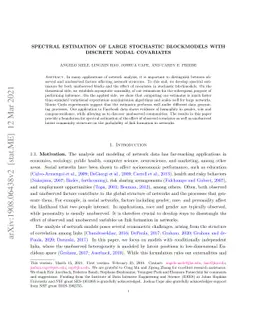 Spectral inference for large Stochastic Blockmodels with nodal
  covariates