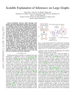 Scalable Explanation of Inferences on Large Graphs