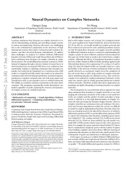 Neural Dynamics on Complex Networks