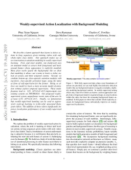 Weakly-supervised Action Localization with Background Modeling