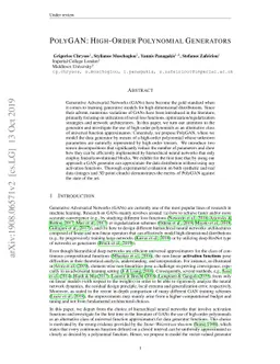 PolyGAN: High-Order Polynomial Generators