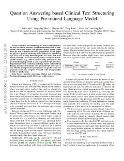 Question Answering based Clinical Text Structuring Using Pre-trained
  Language Model