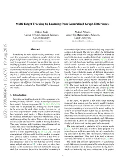 Multi Target Tracking by Learning from Generalized Graph Differences
