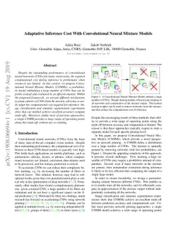 Adaptative Inference Cost With Convolutional Neural Mixture Models