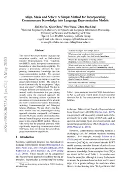 Align, Mask and Select: A Simple Method for Incorporating Commonsense
  Knowledge into Language Representation Models