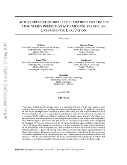 Autoregressive-Model-Based Methods for Online Time Series Prediction
  with Missing Values: an Experimental Evaluation